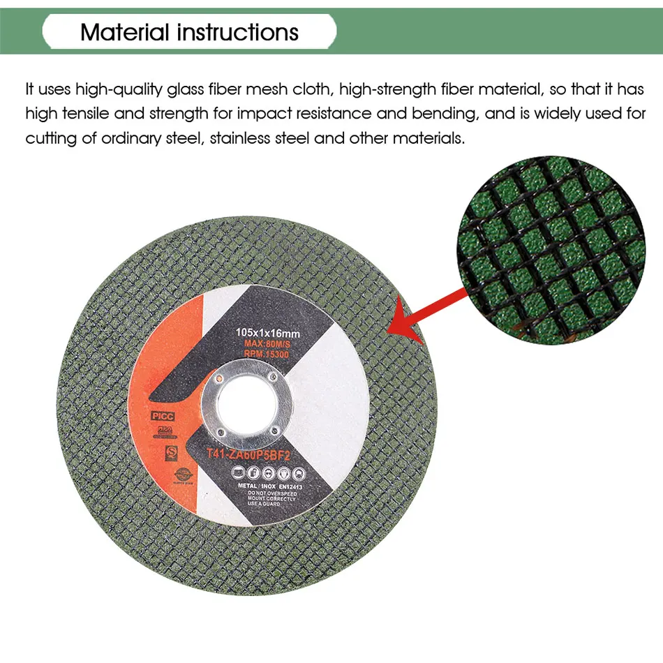 Для полимерного режущего лезвия под углом 100 мм отрезные диски шлифовальный диск