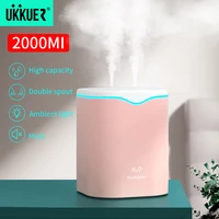2l air humidifier essential oil aroma diffuser double nozzle with coloful led light ultrasonic humidifiers aromatherapy diffuser