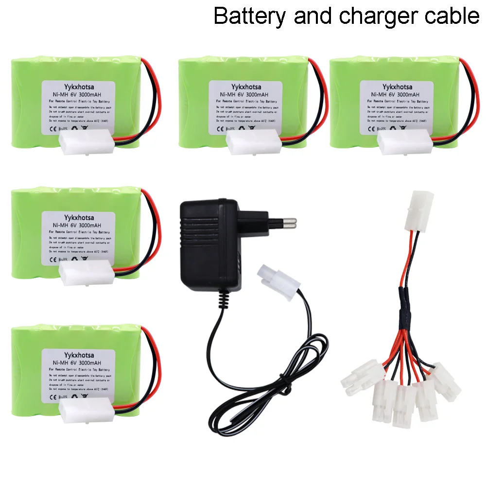 Никель металлогидридный аккумулятор 6 в 3000 мАч и набор зарядных устройств для