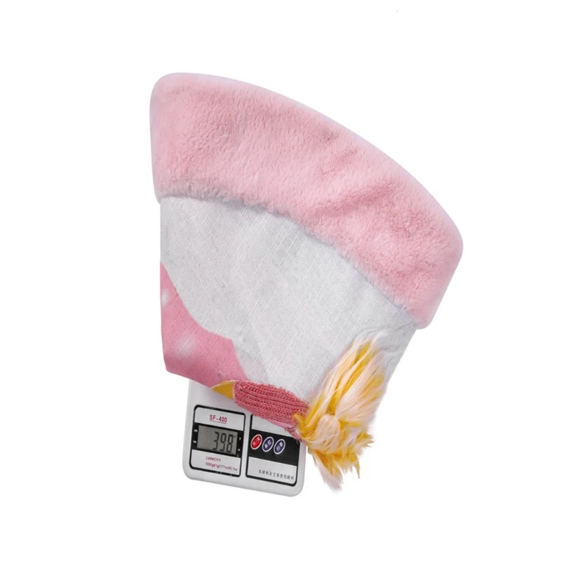 

Pink Gnome Plush Velvet Christmas Tree Skirt with LED Light Up Funny Floor Base Cover Circle Apron Xmas Holiday Decor