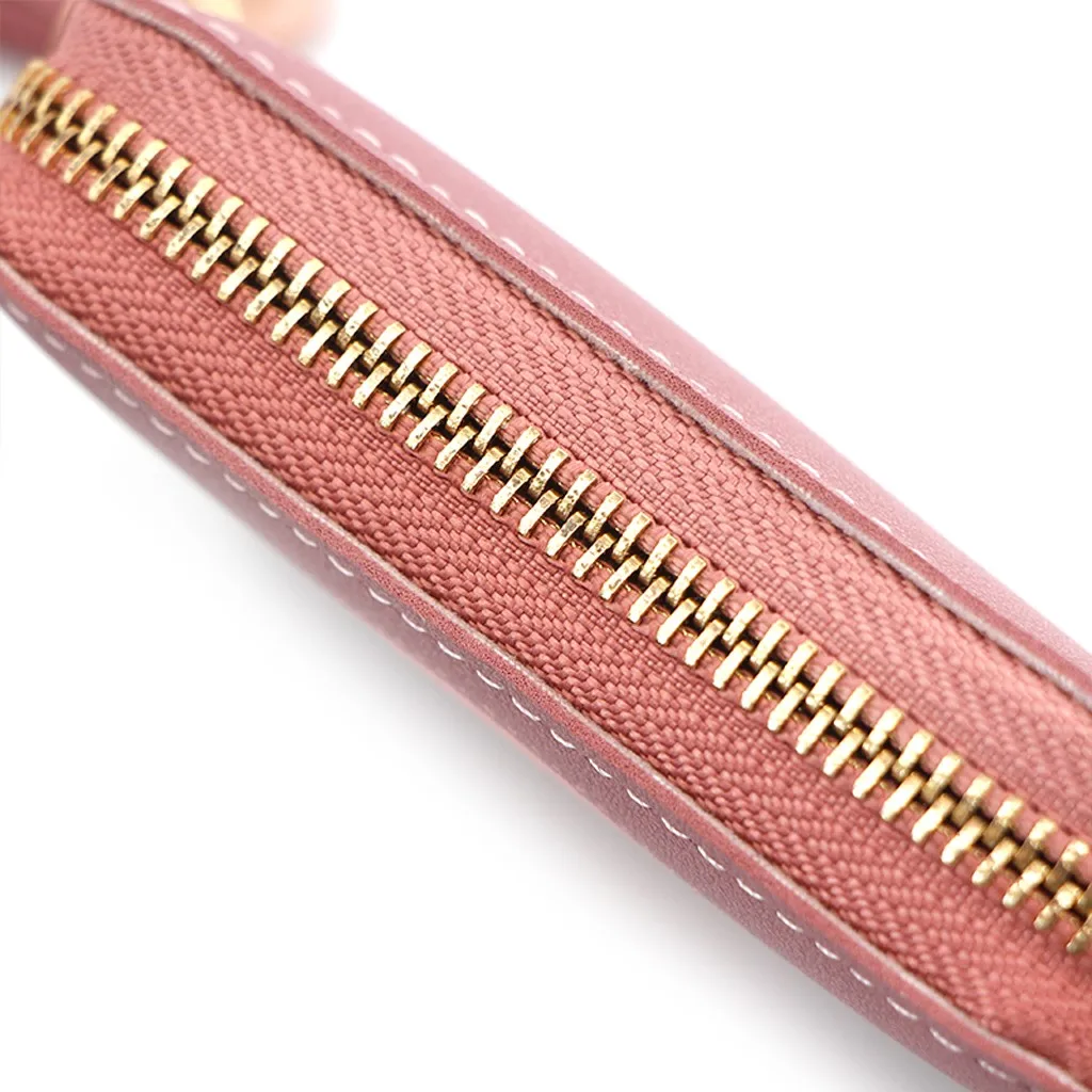 Женский кошелек маленький розовый женский уличный модный трендовый однотонный