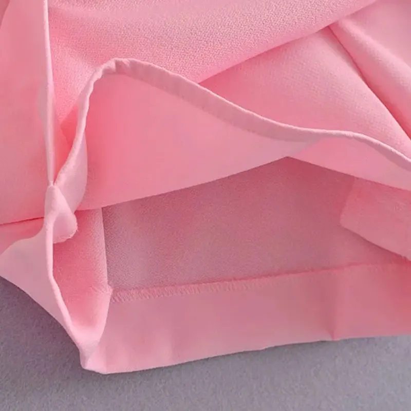 

Sweet Pink Short-sleeved Jacket + Short Skirt Suit Pants High Waist Mini Elegant Casual 2021 Spring Summer Women Suit OL Style