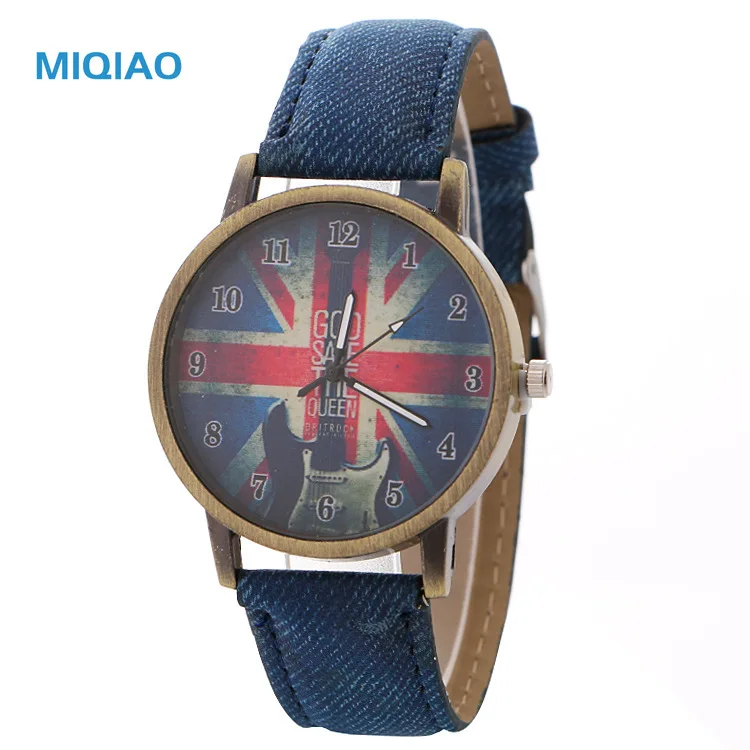 Часы MIQIAO с браслетом Union Jack женские модные тонкие наручные роскошные
