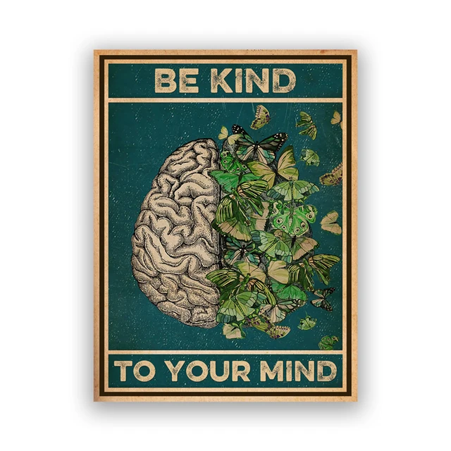 Будьте добры с интеллектуальным здоровьем плакаты и принты настенное украшение
