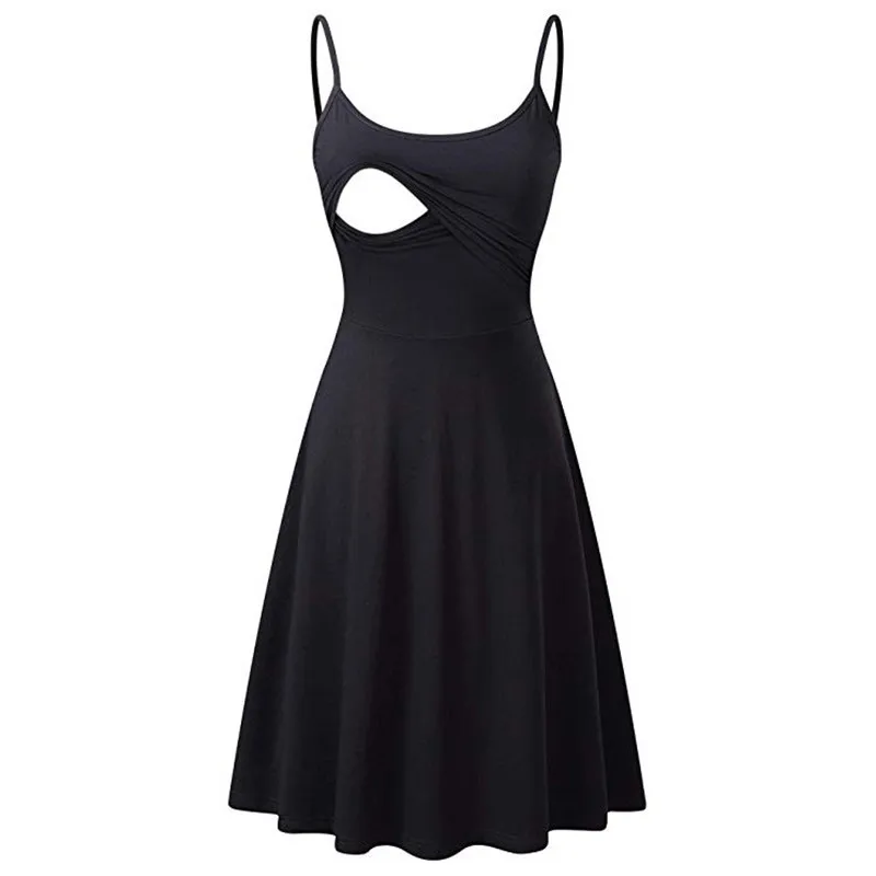 Женские платья для грудного вскармливания на бретельках летние однотонные юбки