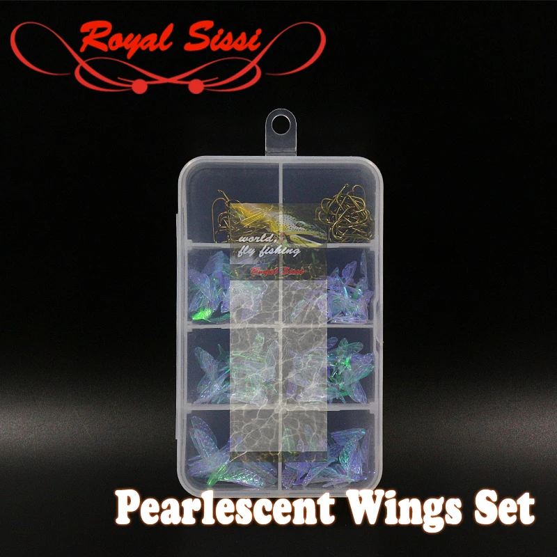 Royal Sissi 4styles assorted pearlescent reel wings set fly fishing insect lure fly tying materials realistic fly tying wings