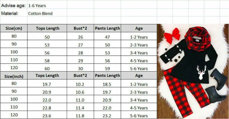 Рождественский комплект одежды для маленьких девочек мини платье пачка Топы +