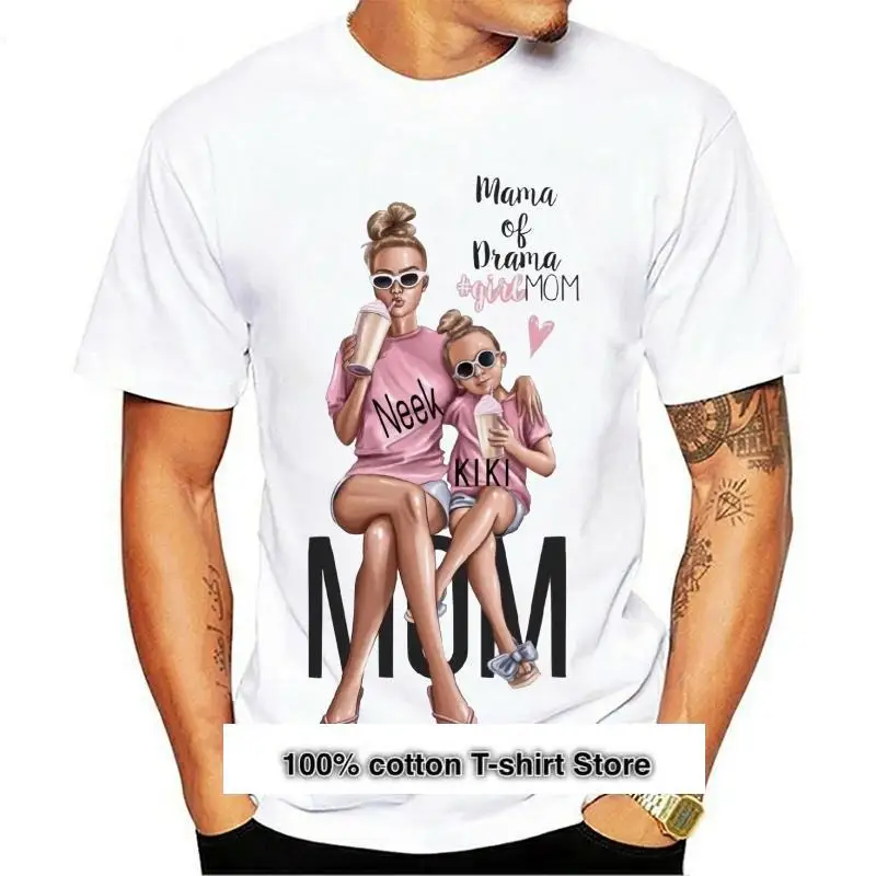 

New Women Casual T-Shirt Mommy'S Love Mom Daughter Printed 2021 Summer Fashion Tops Loose Size Tee Shirt