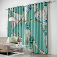 european style marble striped curtains custom made digital printing blackout curtain fabric wholesale