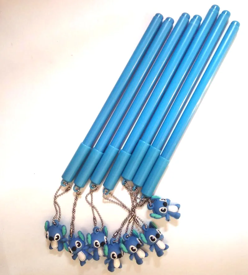 Мультяшная стежка гелевая ручка с подвеской милые черные чернила подпись