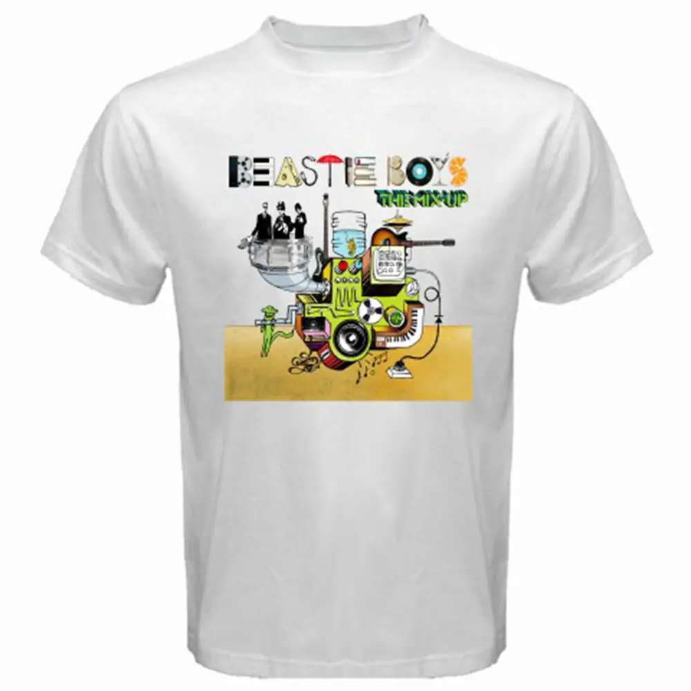 

Новинка, мужская белая футболка с логотипом BEASTIE, размеры от S до 3XL
