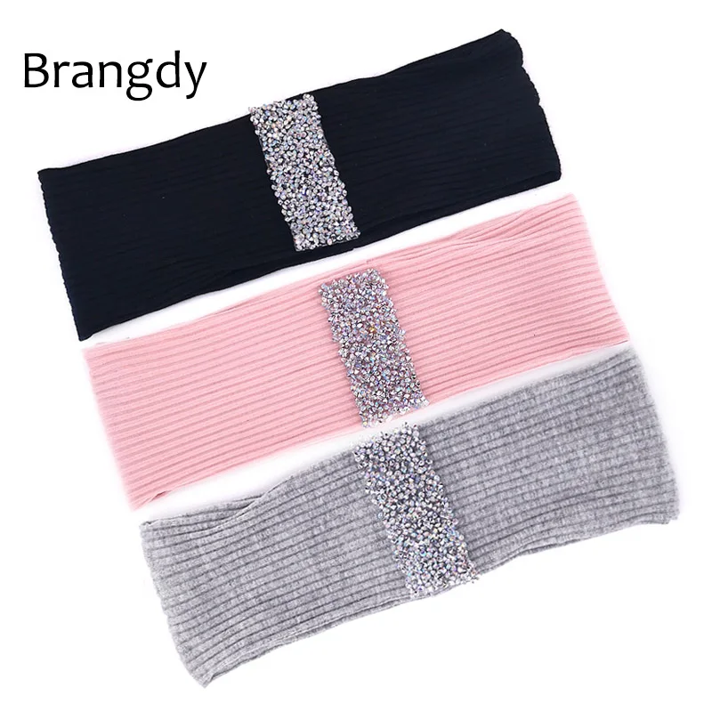 Женская головная повязка с стразами «Хэдвэр 2019» новинка винтажная хлопковая ребристая заколка для волос для девочек тюрбан для женщин.