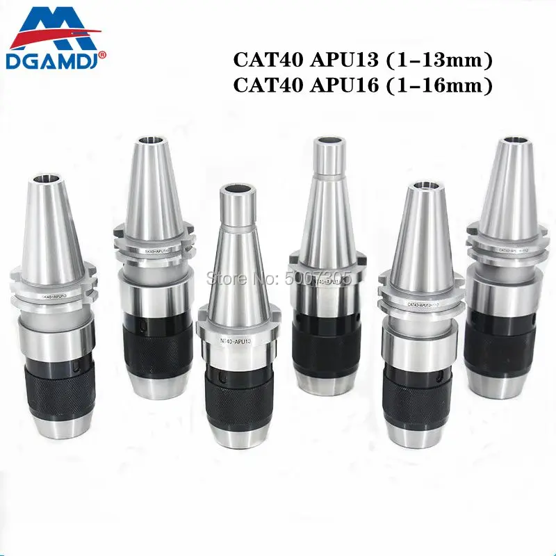 

CAT40 APU13 CAT40 APU16 Integrated Keyless Self-Locking Drill Chuck for Drill Lathe Range: 1-16mm Quickly Change Tool Chuck