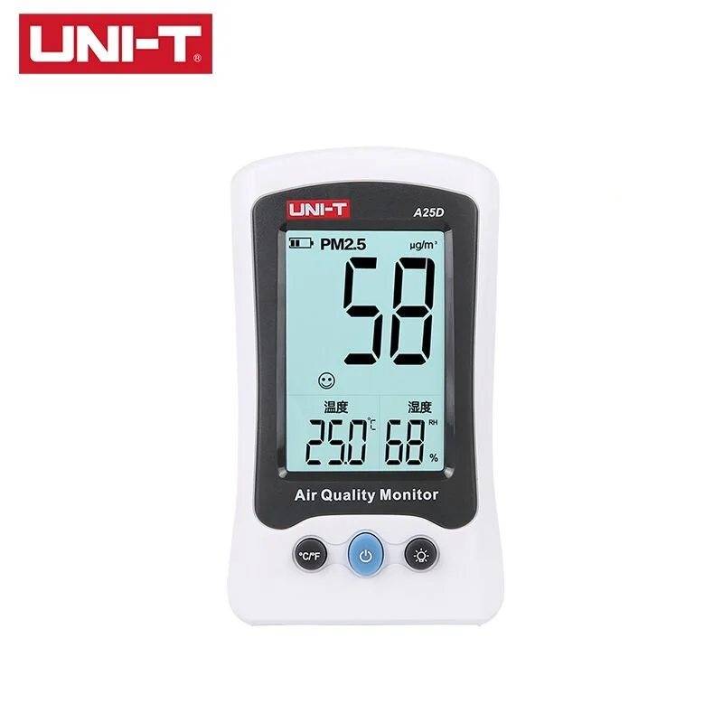 

UNI-T A25D монитор качества воздуха формальдегид PM2.5 измерительные приборы детектор Лазерная Температура Влажность Monito