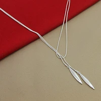 new arrival silver snake chain necklace 925 silver jewelry geometric necklace for women men jewelry gift