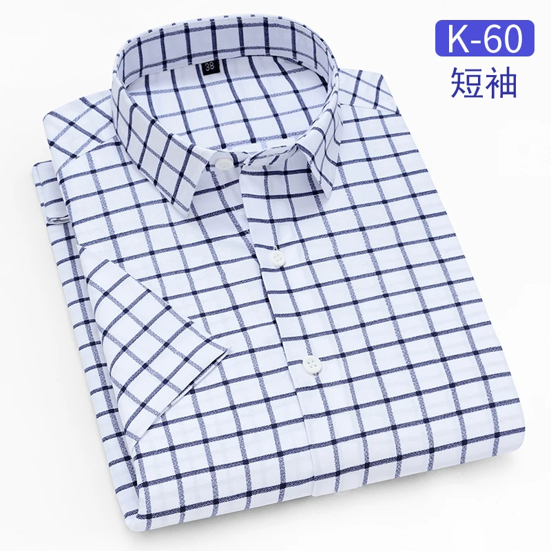 

Men Shirts Short Sleeve Smart Casual Shirts Business Men Shirt Plaids Dress Shirt