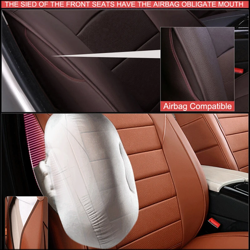AutoDecorun 17 шт./компл. перфорированные чехлы для сидений из воловьей кожи Chevrolet Malibu