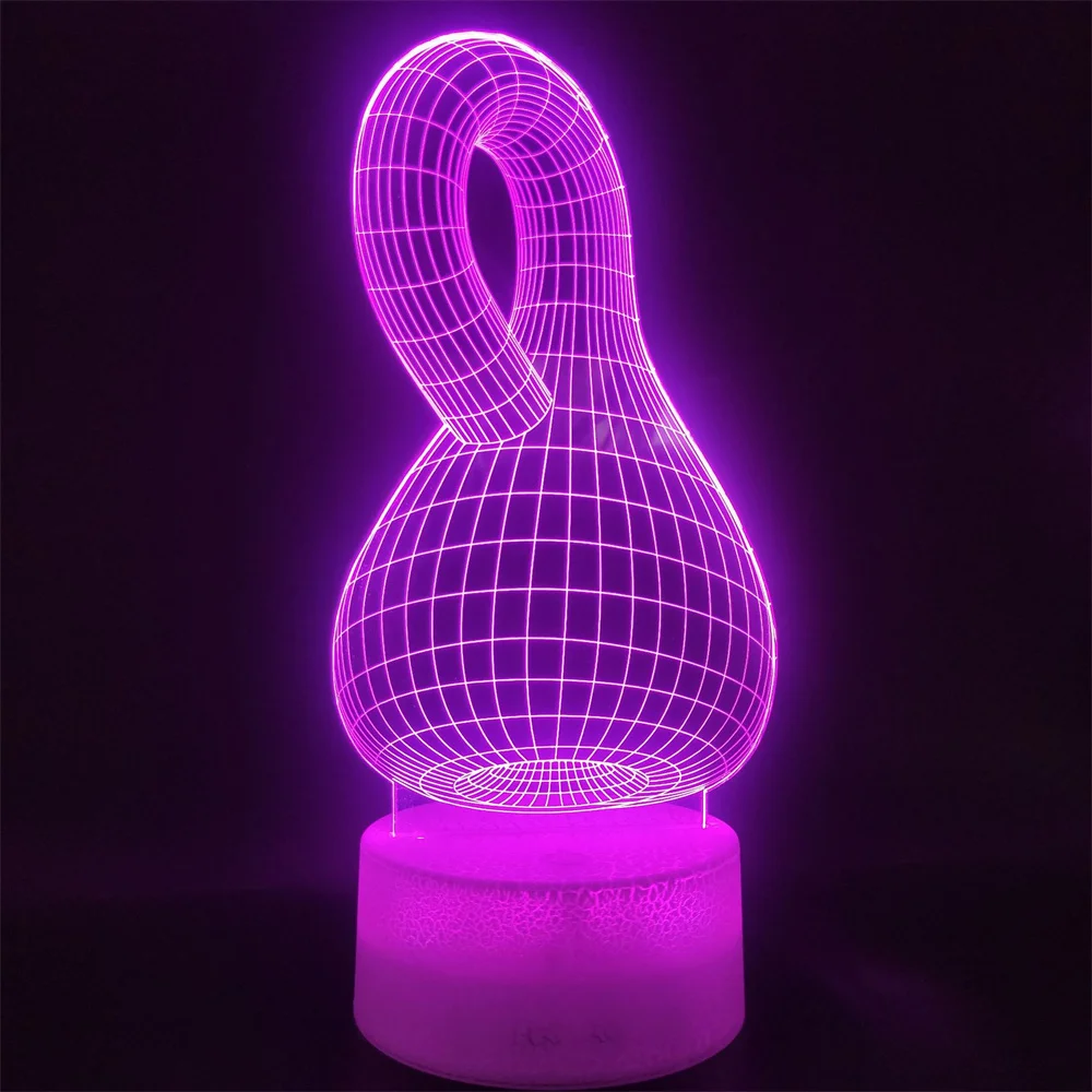 

Creative Vase Night Light 7 Color Changing Room Homel Table Decor Lights Acrylic Plate ABS Lamp Base LED Nightlight Gift Friends