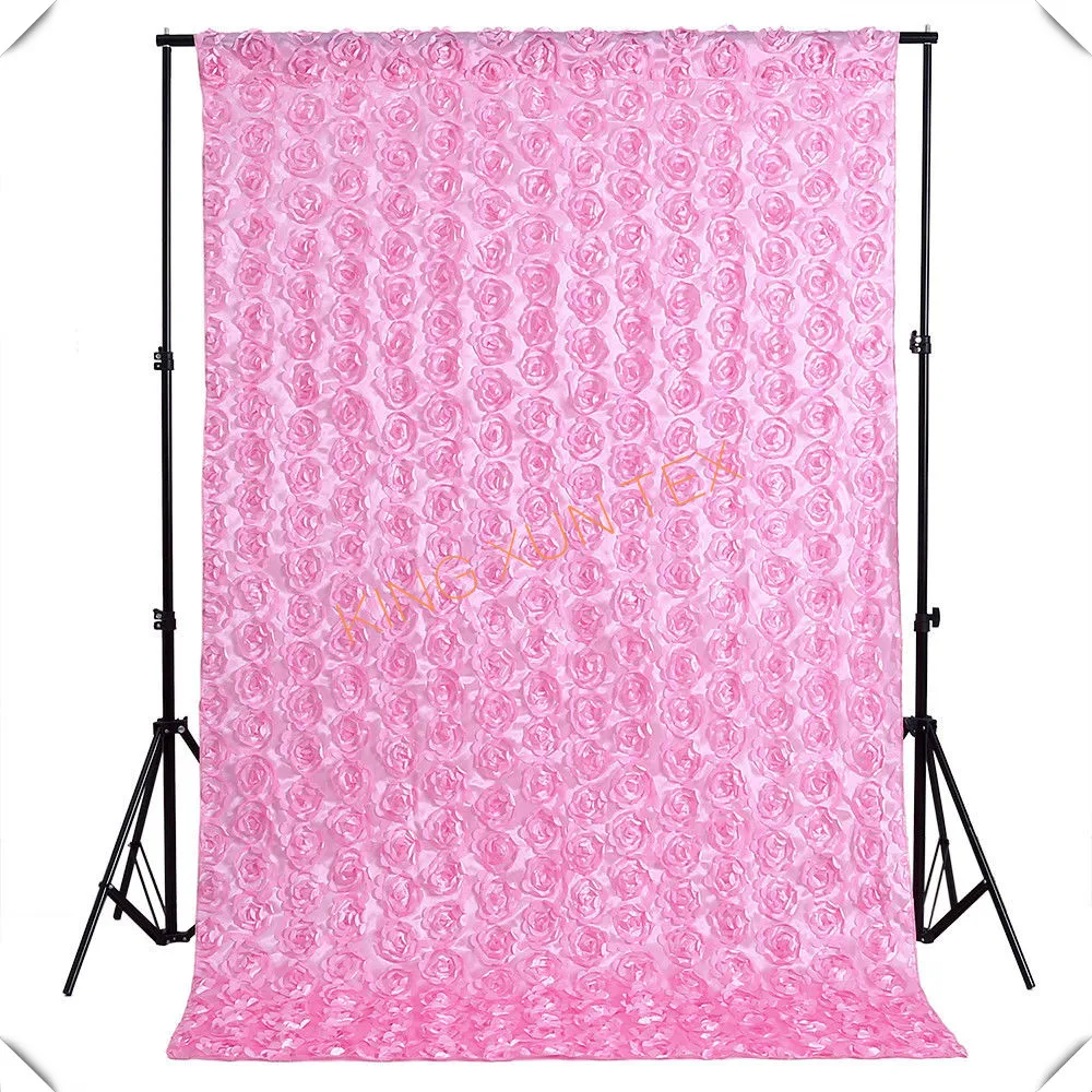 

White Satin Rosette backdrops/Pink/Red//Gold satin backdrop curtains Wedding Backdrop Curtain for party banquet