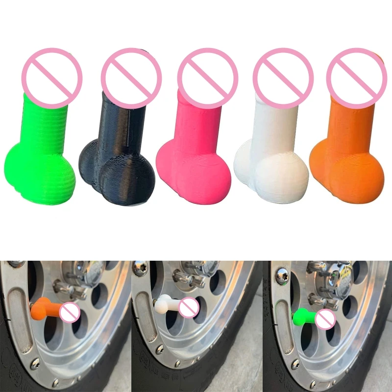 

4 Pack Prank Penix_Shaped Tire Cap Luminous Stem Cap, Great for Pranks Bachelorette Parties Dust_Cover fits Cars, 40JC