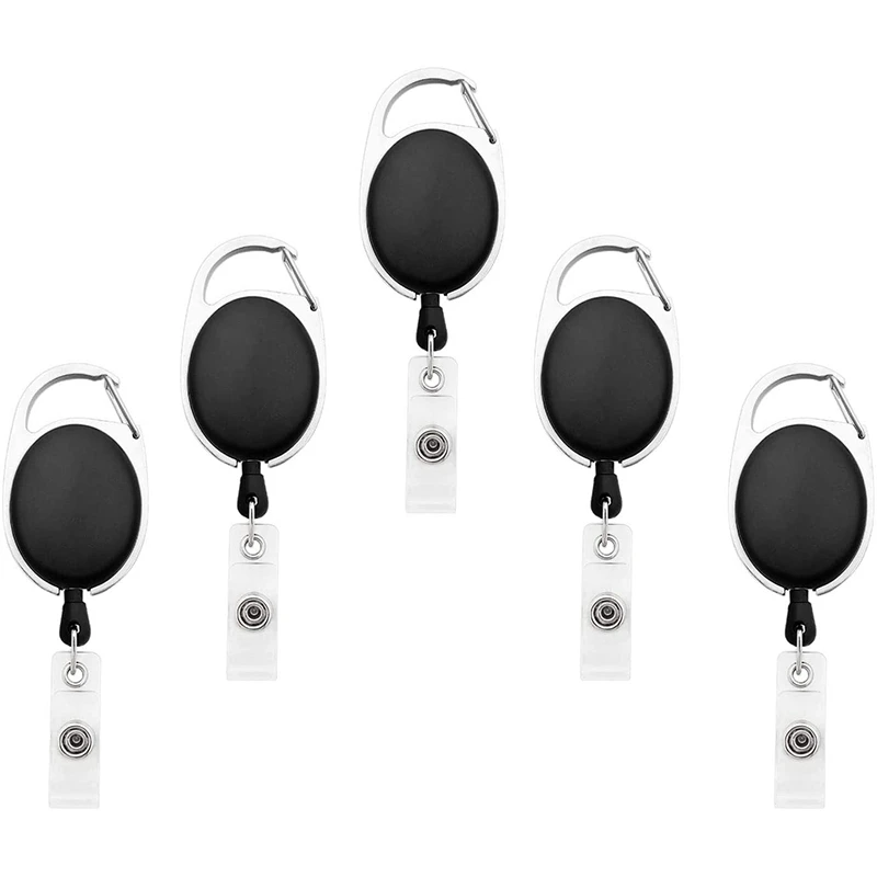 5 шт. выдвижной значок держатель с карабином катушка клип на ID карты держатели для