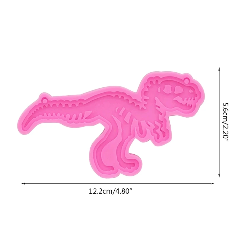 

DIY Dinosaur Keychain Silicone Epoxy Mold DIY Keychain Pendant Jewelry Crafting Mould for Valentine Love Gift N0HE