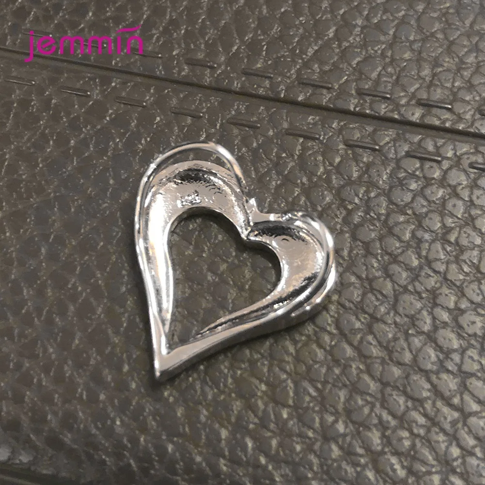 2021 S925 Sterling Silver Necklace Blue Opal CZ Crystal Heart Pendant Collare Love Jewelry Gift for Birthday Valentines | Украшения и