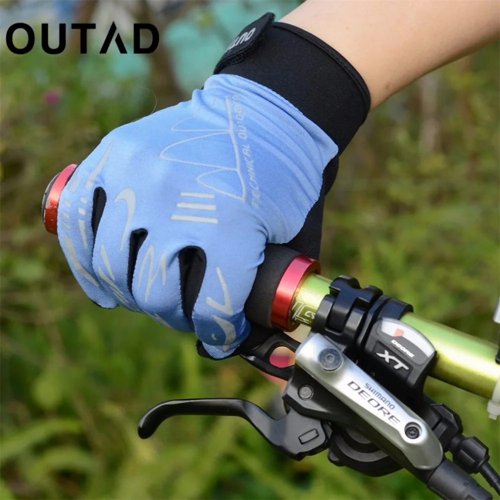 OUTAD мужские/женские уличные перчатки на полный палец для велоспорта горного