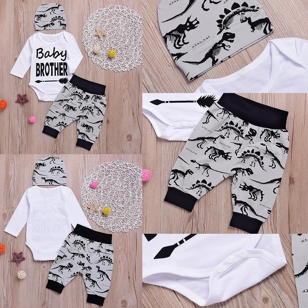 Комплект осенней одежды из 3 предметов для маленьких мальчиков комбинезон с