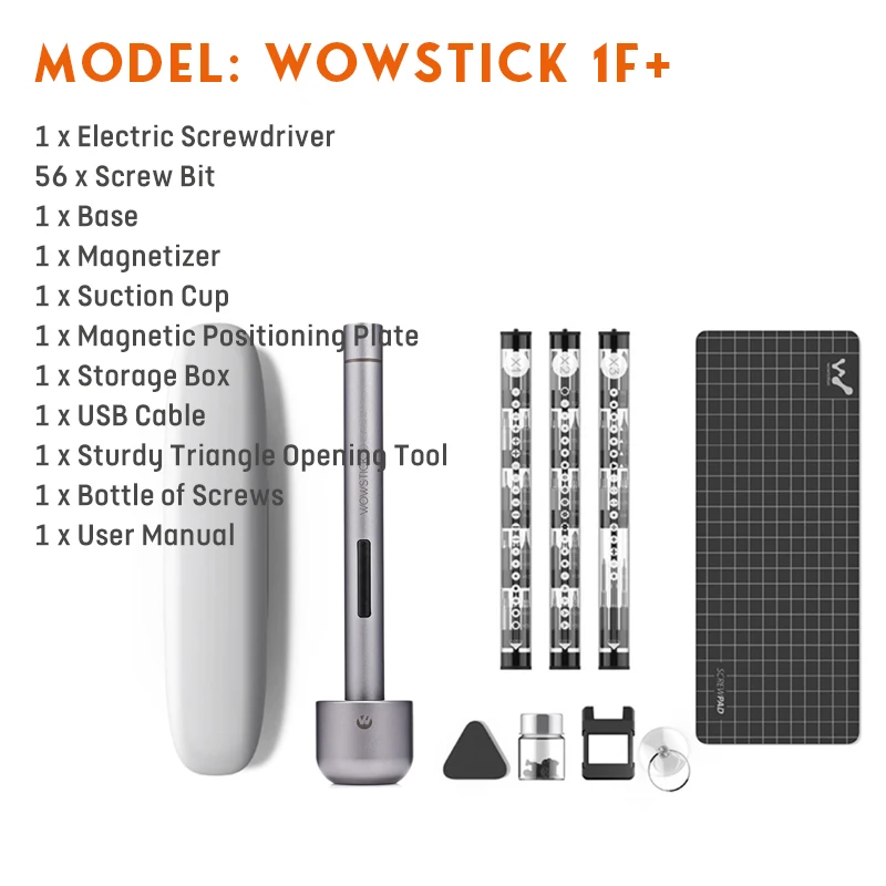 Wowstick 1F Plus Wowstick Мини Портативная Беспроводная электрическая отвертка прецизионный Магнитный Отвертка Инструмент - Цвет: Wowstick 1F Plus