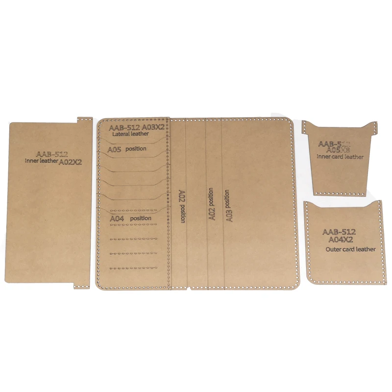 DIY Нитки для шитья кожи узор крафт Бумага шаблон Двойные Длинный кошелек Бизнес