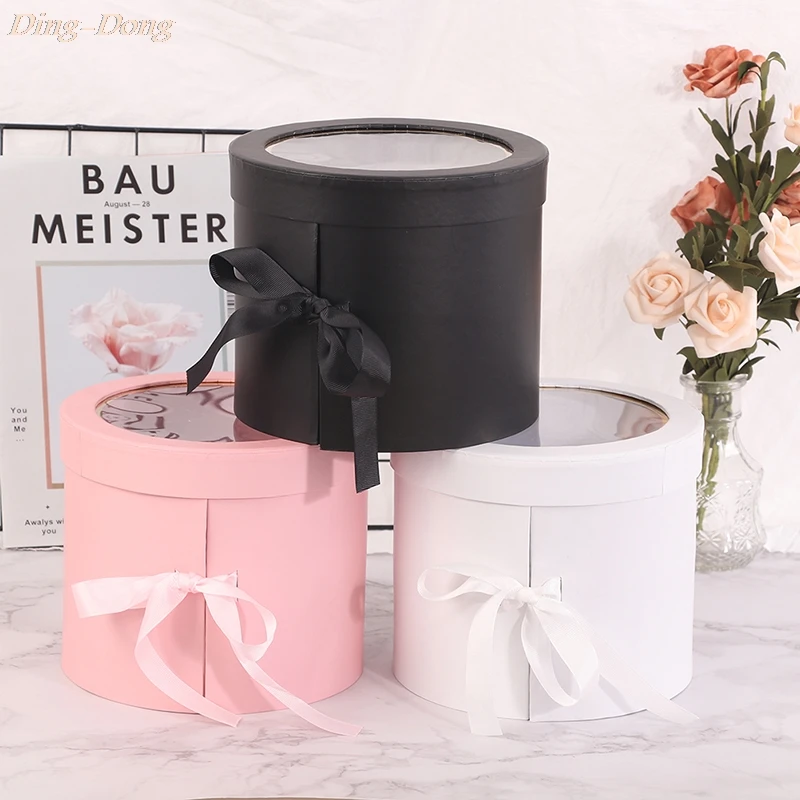 

Double Layers Round Rotating Box Gift Box Flower Box Packing Box DIY Decor