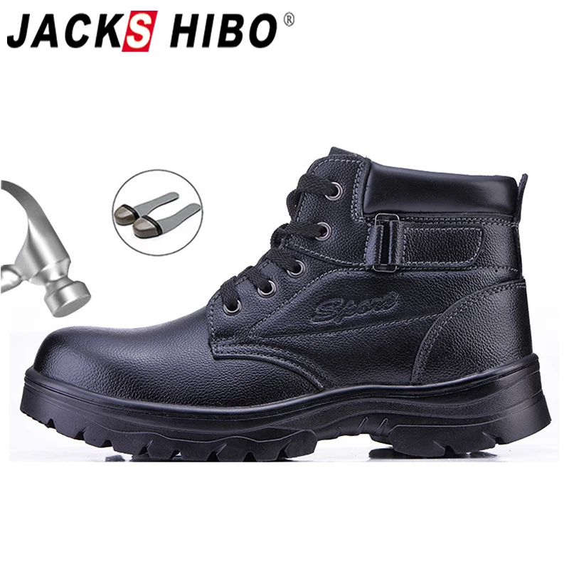 JACKSHIBO/Рабочая обувь в байкерском стиле мужские ботинки со стальным носком
