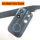 100% оригинальный новый для Moto One зум задняя камера стеклянный объектив без клея наклейка клейкая крышка Запасные части