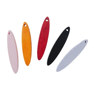 Серьги-капли деревянные овальные серьги аксессуары подвеска, ожерелье, амулеты ювелирные изделия материалы для изготовления Diy ручной работы материал 10 шт