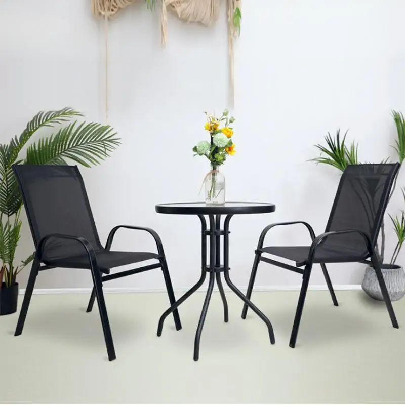 

Garden Courtyard Combination Table And Chair Outdoor Leisure Tools Strong Resistance Anti-slip Mat Design Foldable Durable HWC