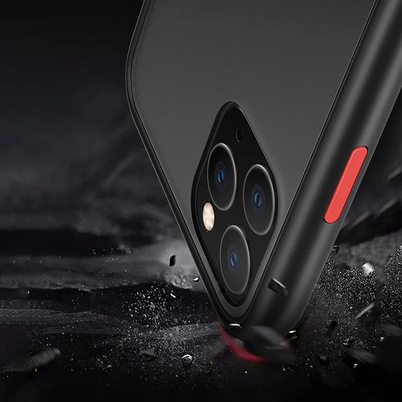Hybrid Simple Matte Bumper Phone Case For iphone 11 Pro Max X XR XS 6 7 8 Plus Shockproof Soft TPU Cover | Мобильные телефоны и