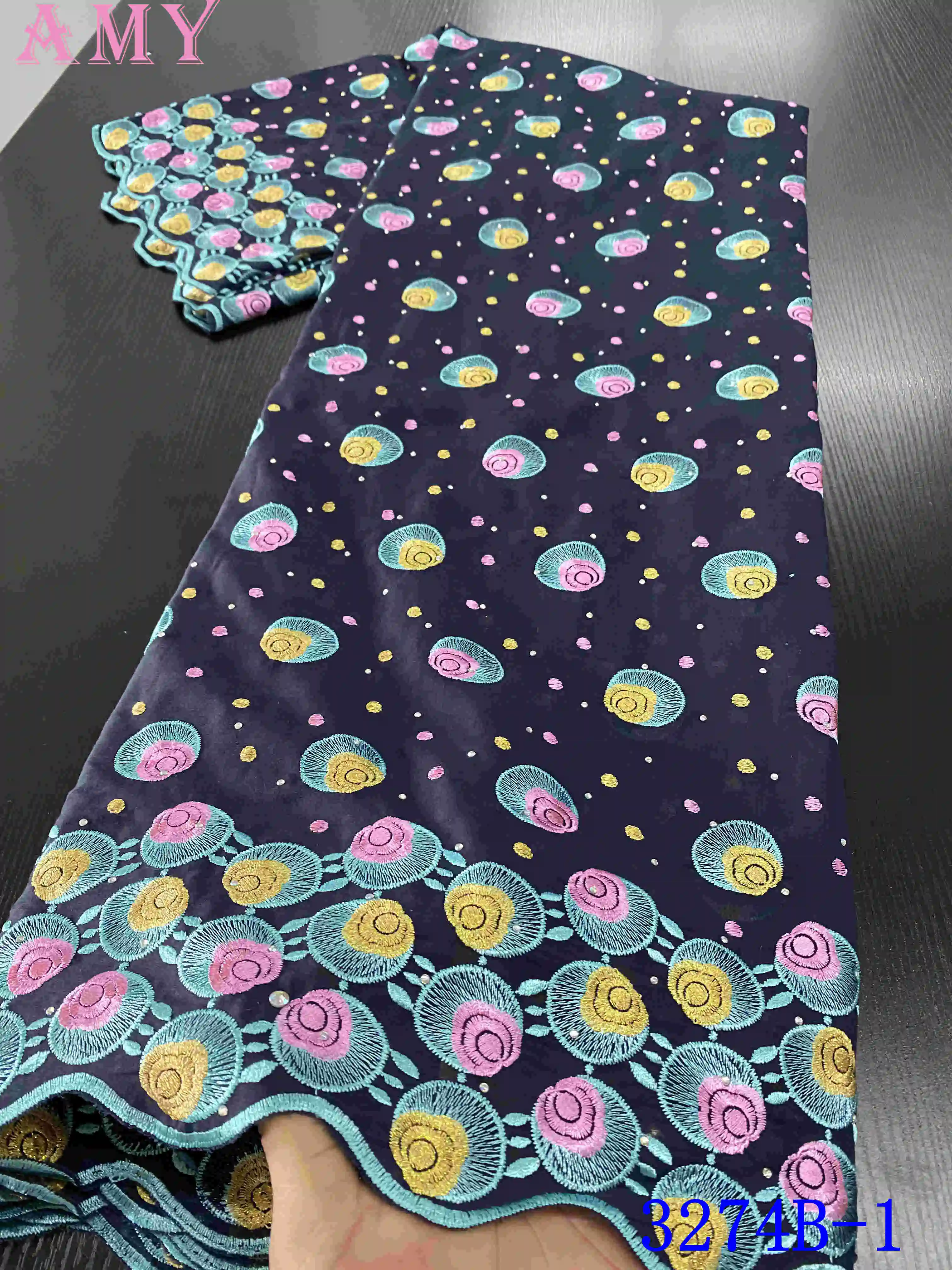 Африканская швейцарская вуаль кружева 2020 Высококачественная хлопковая ткань в