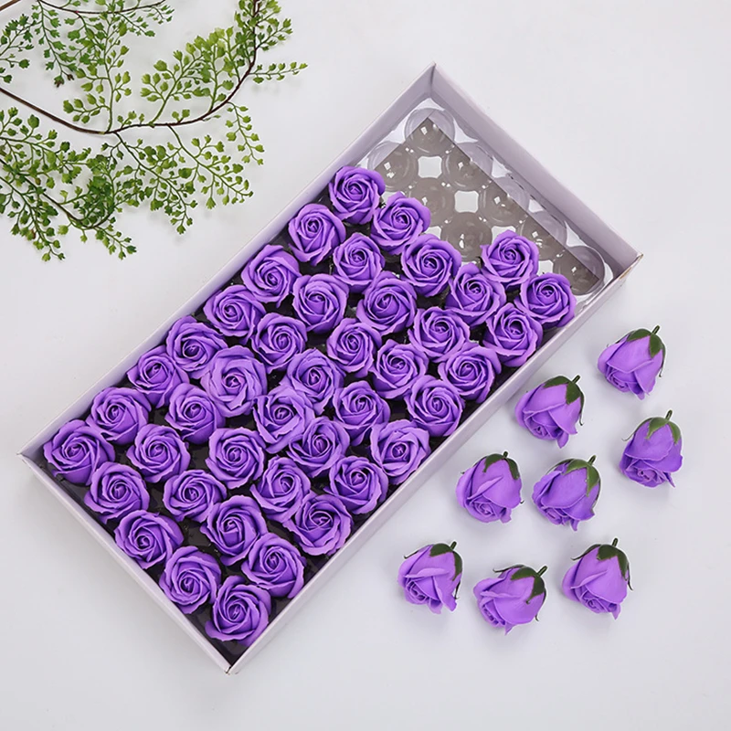 

50Pcs 5.5CM PE Foam Rose Flowers Head Soap Rose for Home Wedding Decoration Artificial Flowers DIY Bride Bouquet Scrapbooking