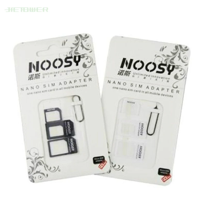3000 компл./лот 4в1 Noosy Nano SIM карта микро сим-карта в стандартный адаптер конвертер