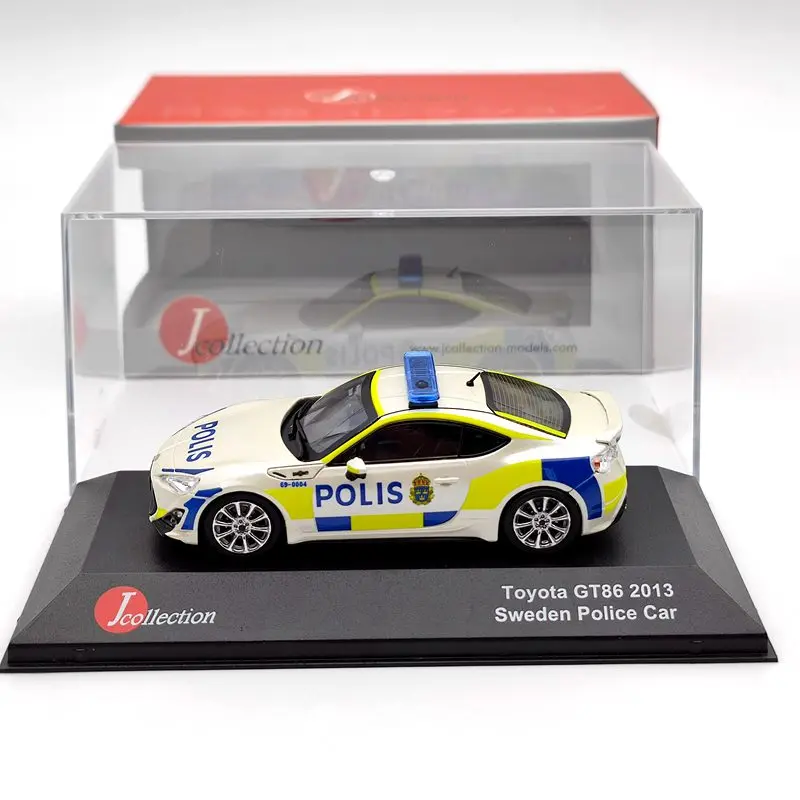 J Collection 1:43 For T~OTA GT86 TRD VERSION SWEDEN POLICE CAR 2013 JC295 Diecast Models Car Limited Auto Toys Gift | Игрушки и хобби