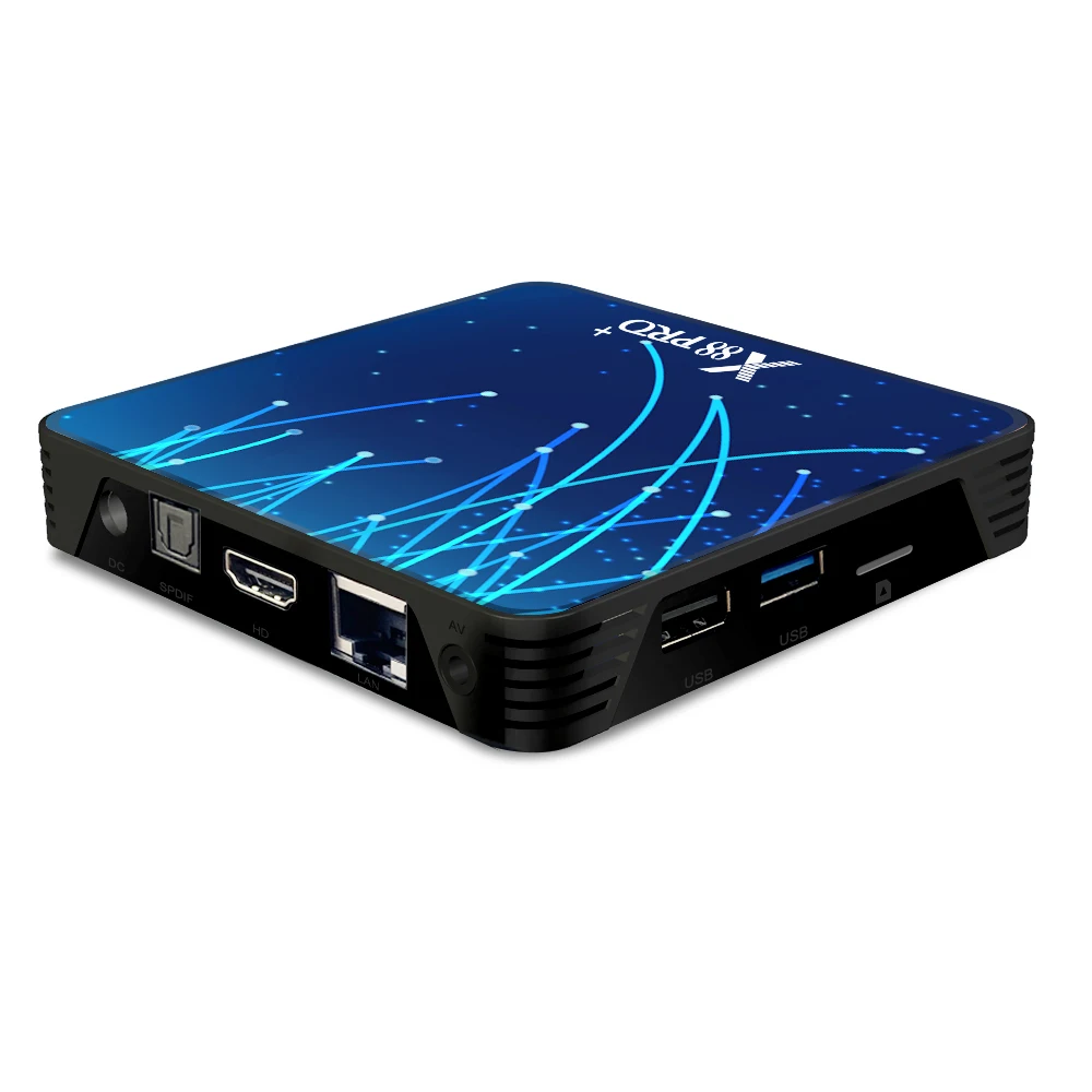 ТВ приставка X88 PRO Plus на Android 9 0 4 + 32/64 ГБ 8 ядер 4K (3840x2160 пикселей)|ТВ-приставки и