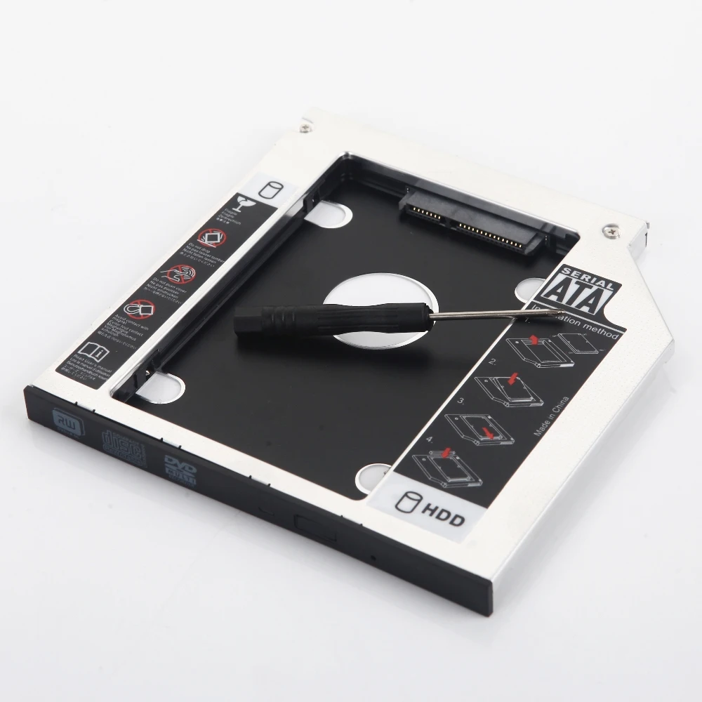 Универсальный алюминиевый 2 й жесткий диск SSD оптический каркас для Asus X455LN X455WA X455WE