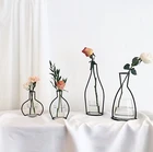 Ретро железная линия, настольные вазы для цветов, скандинавские украшения, домашний металлический держатель для растений, ваза для цветов в скандинавском стиле, украшение для гостиной