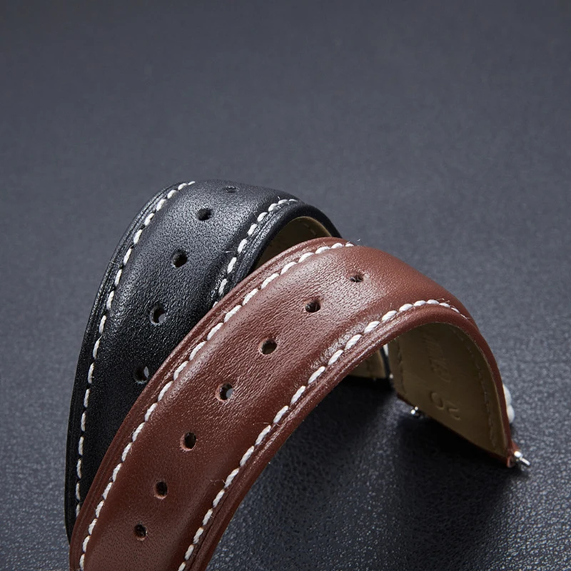 ALK VISION Watchband 18mm 20mm 22mm 24mm Cowleather Watch Band Pin Buckle Strap Bracelet Accessories Wristbands Leather LB0110