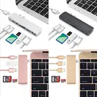 Концентратор USB Type-C на 4K HDMI, Thunderbolt 3, двойной USB 3,1, хаб для передачи данных, TF, SD, PD адаптер для MacBook Pro Air 13 15 16 2020