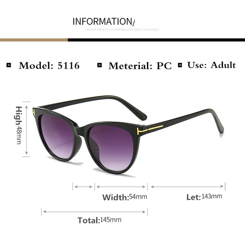 

New Cat Eye Sexy Sunglasses Ladies Brand Designer Retro Gradient Classic Sun Glasses UV400 Oculos