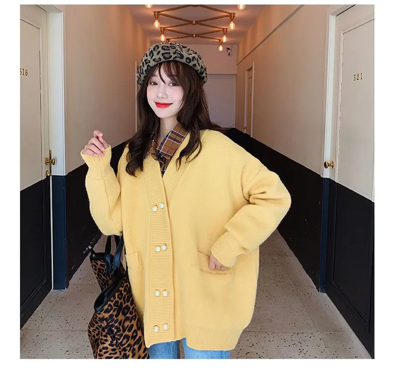 Новая осенне-зимняя одежда с v-образным вырезом свитер бисером большие размеры