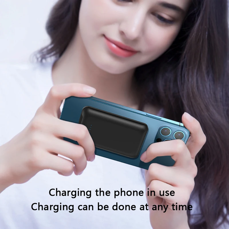 

15W Magnetic Charger Power Bank For Magsafe Fast Wireless Charging For iphone 12 12Pro Max 12mini phone Magnet External Battery