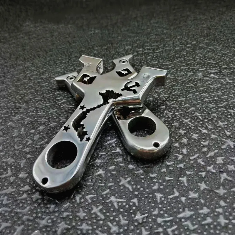 

Slingshot Hunting Catapult 304 Stainless steel Stable with Rubber band Outdoor Shooting Slingshots New Upgraded Big Bow Door